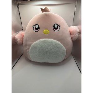Squishmallows Suneetha The Pink Swan 12” Easter Kellytoy Fluffy Belly Preowned